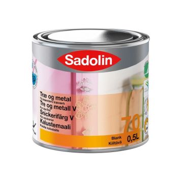 Sadolin træ- og metalmaling hvid blank 0,5 L