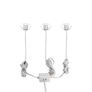 Eglo Chango indbygningsspot Ø32 sæt 3x1W 3x100lm IP44 hvid