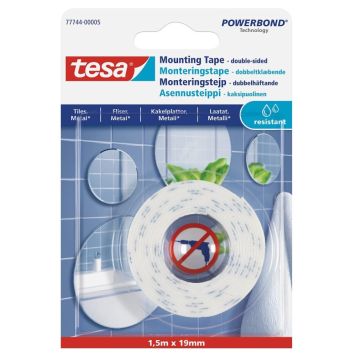 Tesa monteringstape fliser vådrum 4 mm 1,5 m