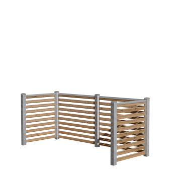 Wimex Trend skraldespandsskjul termotræ rombeprofil S50 3 spande