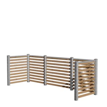 Wimex Trend skraldespandsskjul termotræ rombeprofil S50 4 spande