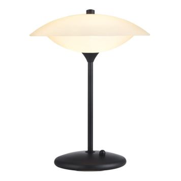 Halo Design bordlampe Baroni Ø30 opal/sort