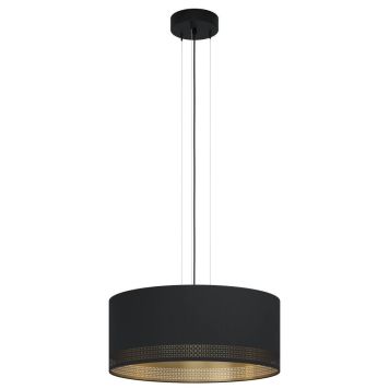 Eglo Esteperra pendel 3L hulmønster sort/guld