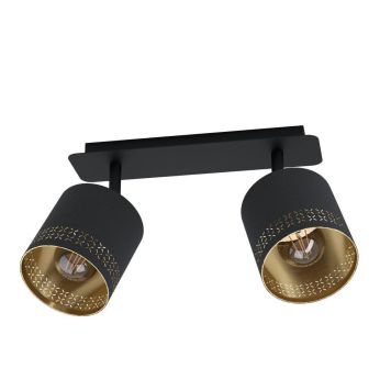 Eglo Esteperra 2xE27 spotlampe sort/guld