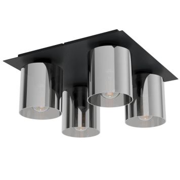 Eglo loftlampe Gorosiba 1 4xE27 380x380 sort/røg