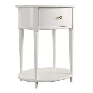 Notio Living Aurora endebord 1 skuffe hvidlakeret 