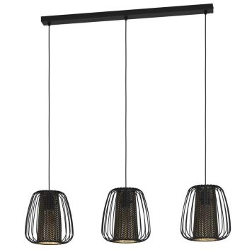Eglo Curasao langbordslampe 3xE27 L99,5 sort/guld