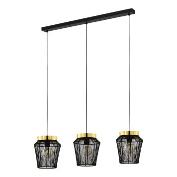 Eglo Escandidos langbordslampe E27 L92 cm sort/messing