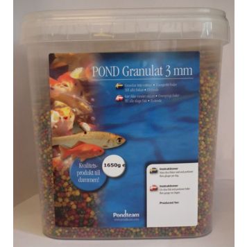 Fiskefoder Pondgranulat - 5,4 Liter - 1750 g - Pondteam