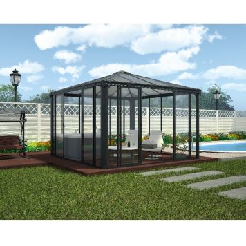 Palram havepavillon Ledro 3000 lukket antracit