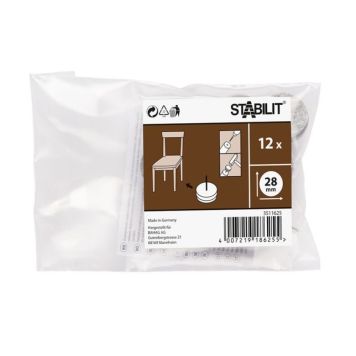 Stabilit filtsøm brun Ø28 mm 12 stk.  