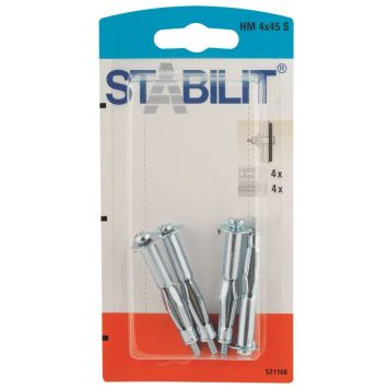 Stabilit metaldybel 45x4 mm 4 stk.