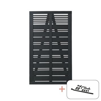 Plus enkeltlåge Silence sort inkl. beslag 100x170 cm