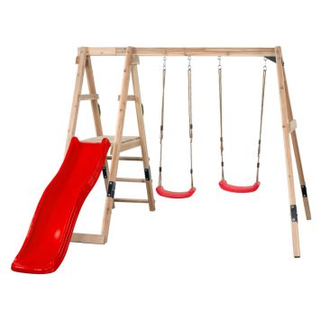 Swing King gyngestativ m/rød rutsjebane Ava 
