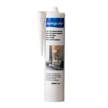 Swingcolor akrylfugemasse 300 ml hvid