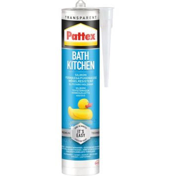 Pattex Silikonefugemasse Badeværelse & Køkken Transparent 280ml