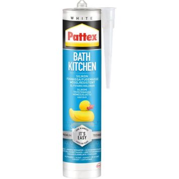 Pattex Silikonefugemasse Badeværelse & Køkken Hvid 280ml
