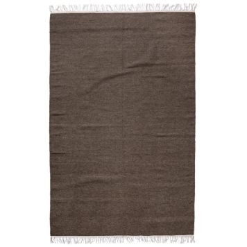 Mattbolaget Bergen tæppe brun uld - flere størrelser