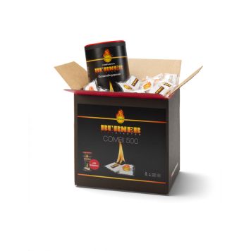 Burner Firestarter Combi-kasse med optændingsposer 500 stk.