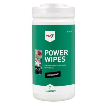 Tec7 Power wipes 70 stk. kraftige servietter