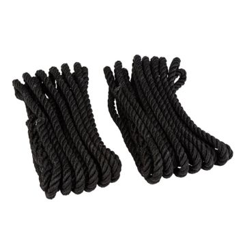 Fortøjningsline 10mm pp sort, 6 meter 2stk.
