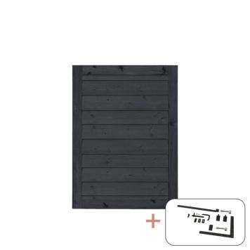 Plus enkeltlåge Klink sort inkl. beslag 100x125 cm