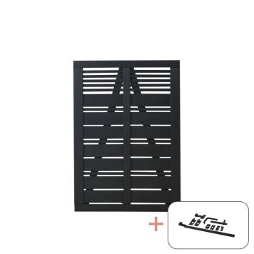 Plus enkeltlåge Silence sort inkl. beslag 100x140 cm