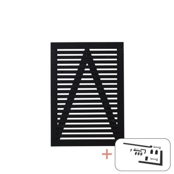 Plus enkeltlåge Tokyo sort inkl. beslag 100x140 cm