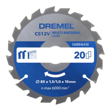 Dremel rundsavklinge ST MM 85x15 mm 20T