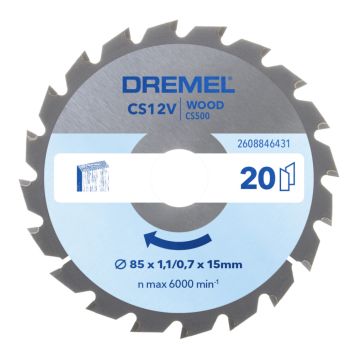 Dremel rundsavklinge ST WO 85x15 mm 20T
