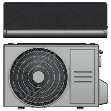 ELL varmepumpe Front Split Dark luft/luft