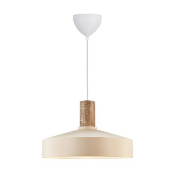 Nordlux Elvas pendel E27 metal/marmor beige Ø37,5 cm