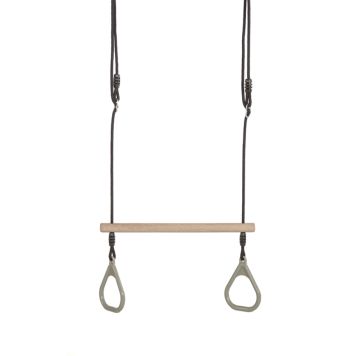 Plus trapezgynge med stang & ringe træ/plast grøn ekskl. gyngeophæng