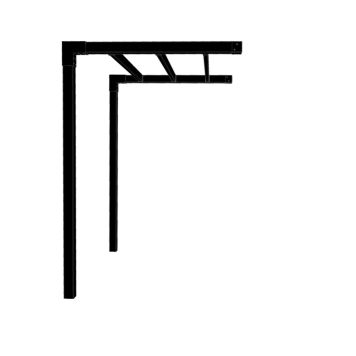 Plus Cubic pergola model 1 trykimprægneret træ sort 198x148x217 cm