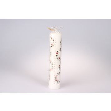 Kalenderlys hvid H25 cm