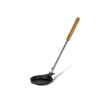 Petromax stegepande til bål m/teleskophåndtag støbejern