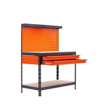 Regalux arbejdsstation stål orange 152,5x120x60 cm