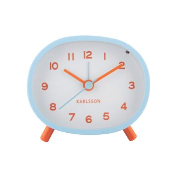 Karlsson Cheeky Oval vækkeur metal 8 cm - flere farver