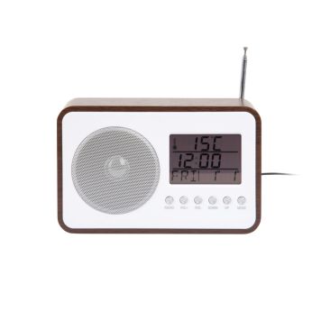 Karlsson FM Radio vækkeur træ 19,2 cm - flere farver