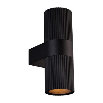 Nordlux ude væglampe Kyklop Ripple Ø8,6xH25 sort