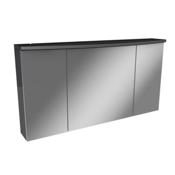 Camargue spejlskab akryl LED grå 1200x702x155 mm