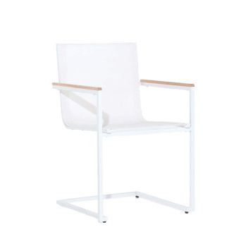 Sensum havestol Skuru teak/textil hvid