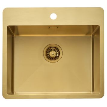 Secher vask Middelfart 500 BK2 rustfrit stål messing 540x500 mm