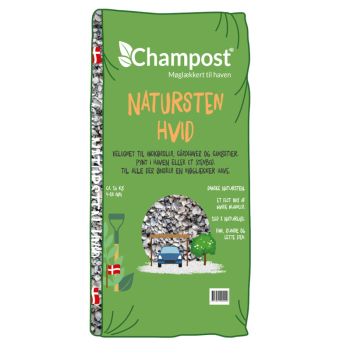 Champost natursten hvid 16 kg