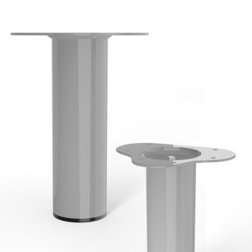 Møbelben Ø60 mm grå stål - flere højder