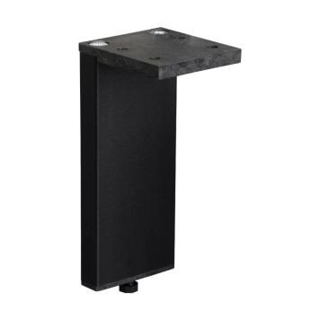 Walteco møbelben anodiseret sort B10/45 mm - flere højder