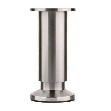 Møbelben børstet børstet nikkel Ø38 justerbar - flere højder