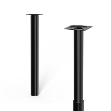 Møbelben justerbar sort Ø30-60 mm - flere højder