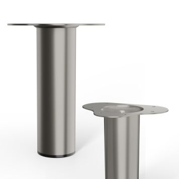 Møbelben Ø60 mm børstet nikkel - flere højder