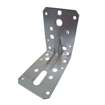 Jasa vinkelbeslag m/rib galv. stål - flere størrelser